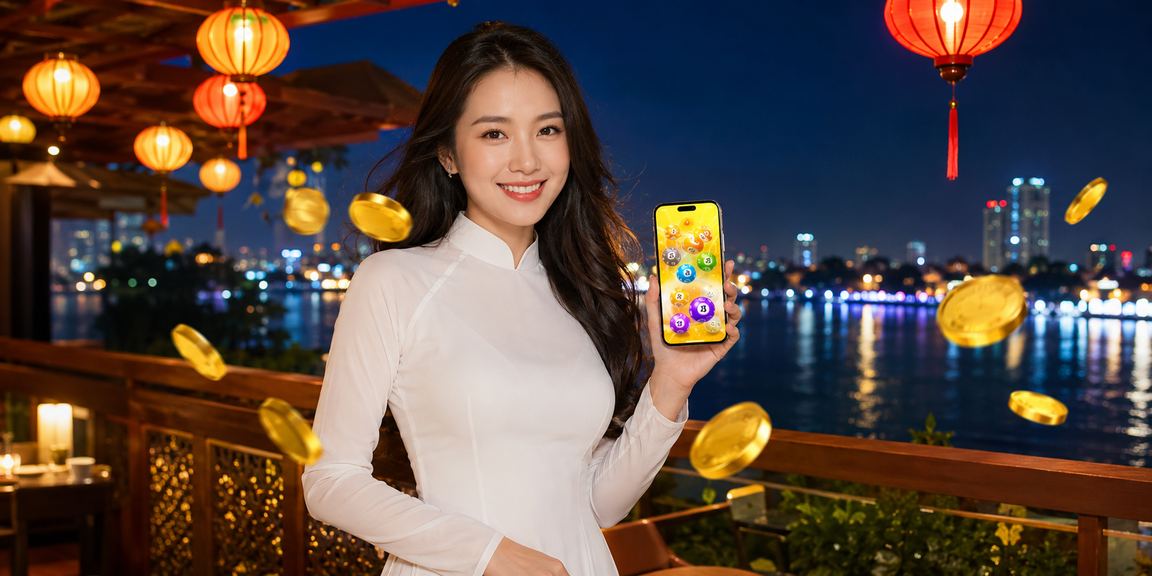 Phụ nữ mặc áo dài Hà Nội chơi xổ số trực tuyến – slots và lottery tại e80